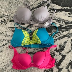 Three Victoria’s Secret bras